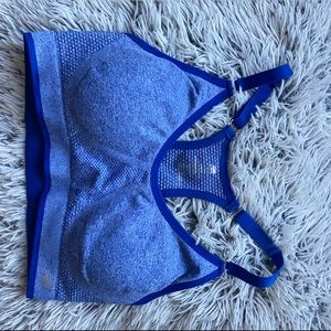 New Balance blue padded sports bra